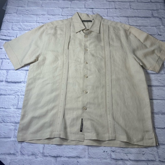 Cubavera Light Tan Short Sleeve Shirt - Picture 1 of 8